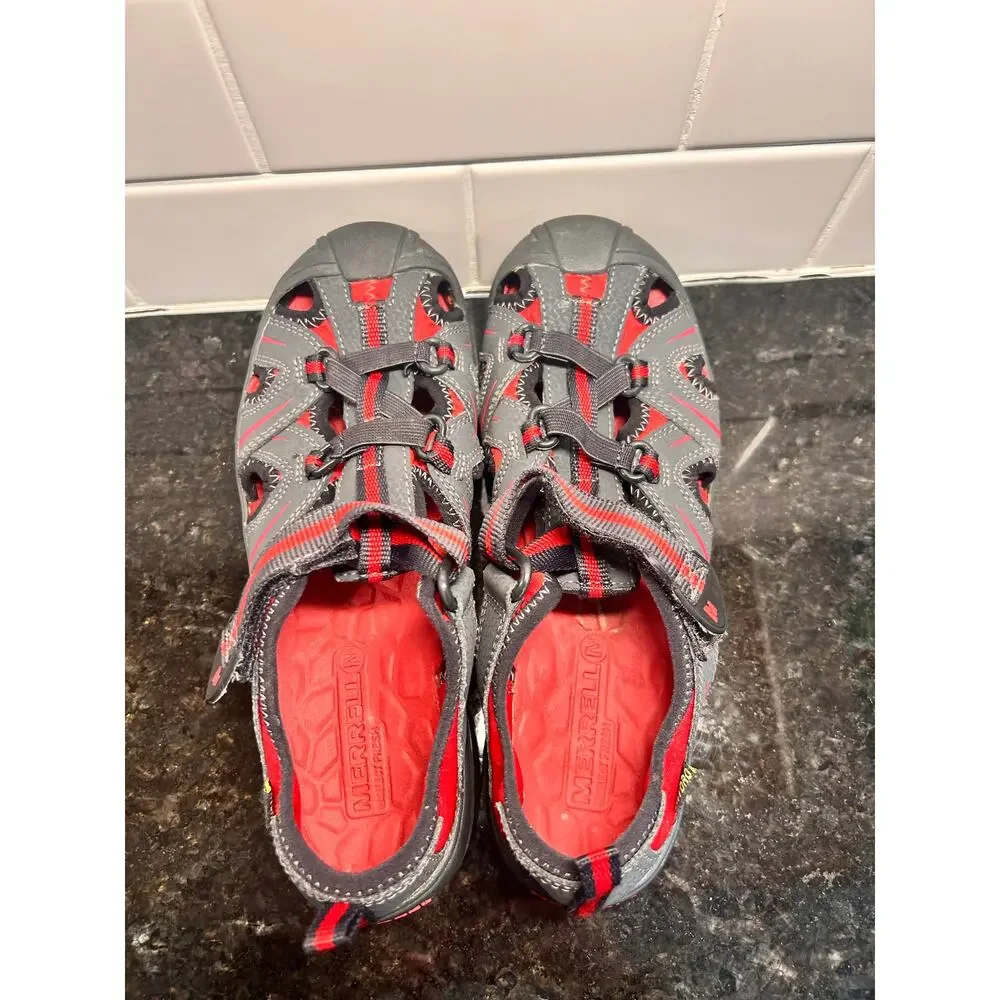 Merrell Men's Youth‎ Out Perform Hydro Sandals Outdoor Hiking Gray Size 5
